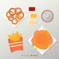 Free vector 2d food dish collection