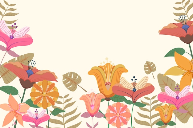 2d retro floral background