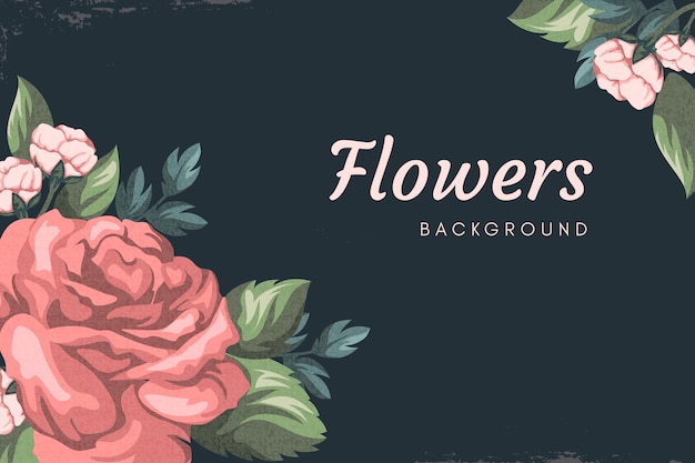 2d vintage flowers background