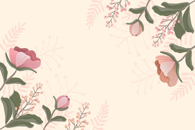 2d vintage flowers background