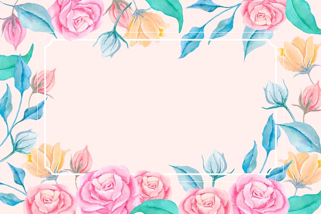 Free vector 2d vintage flowers wallpaper