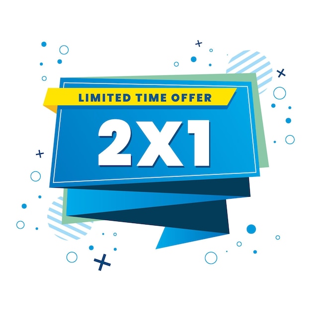 Free vector 2x1 promotion banner