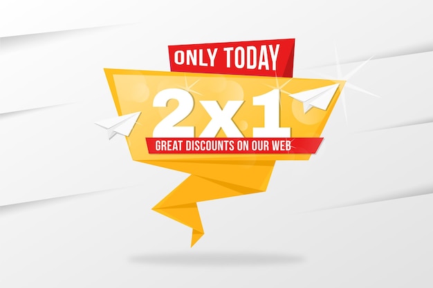 Free vector 2x1 promotion banner