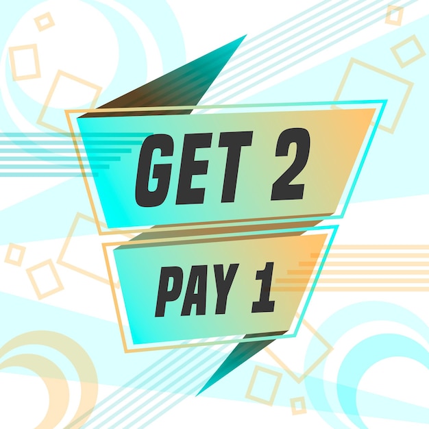 Free vector 2x1 promotion banner