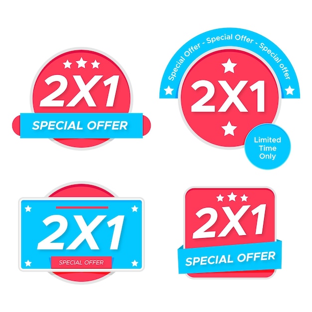 2x1 promotion labels