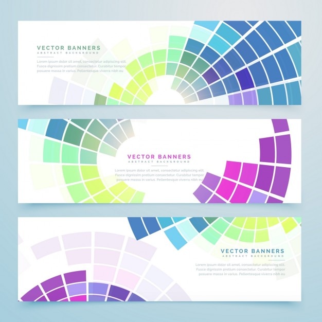 Colorful Style Banners – Free Vector Templates Download