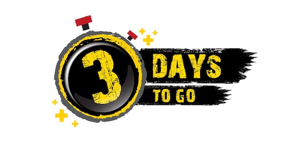 3 days to go banner design template