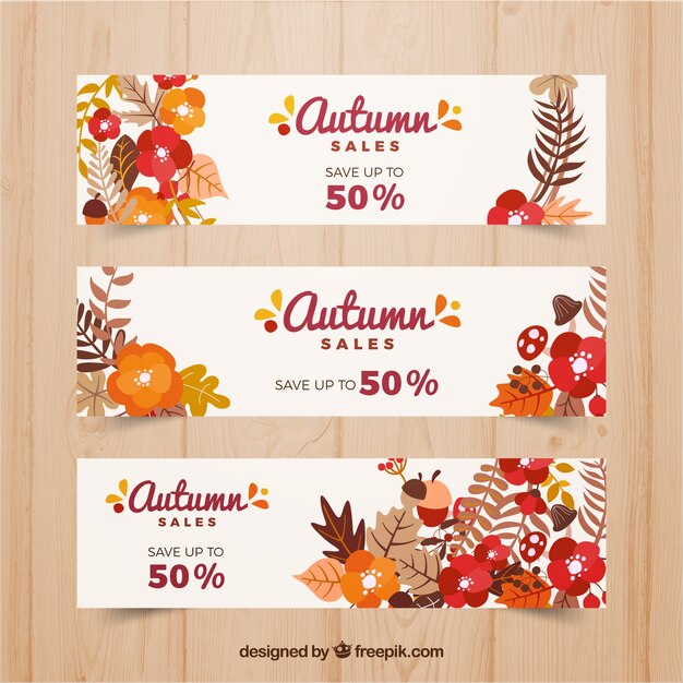 3 bandiere di sconto per l'autunno