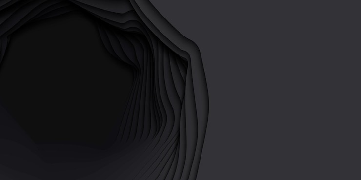 Free Vector 3d abstract background with paper cut shape. monochrome carving art.