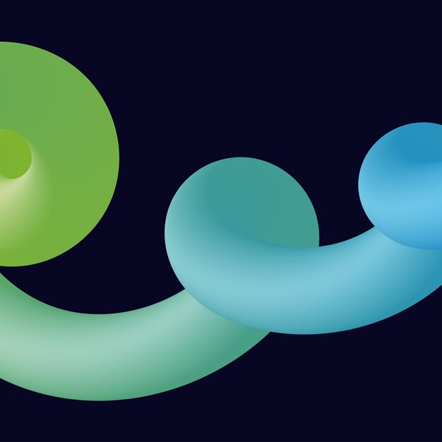 3d abstract colorful twisted liquid shapes creative design elements vector modern gradient shapes elements for bannerbackgroundposter