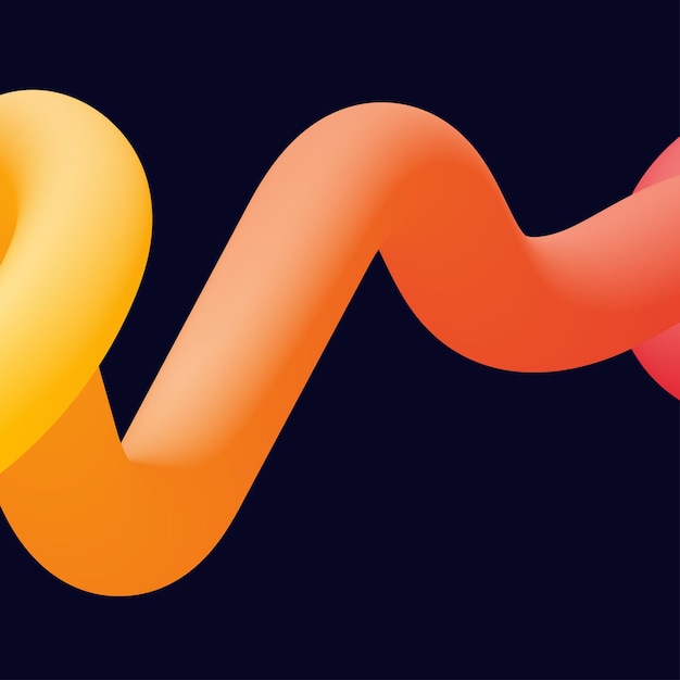 Бесплатное векторное изображение 3d абстрактные красочные скрученные жидкие формы элементы креативного дизайна векторные современные элементы градиентных форм для баннера backgroundposter