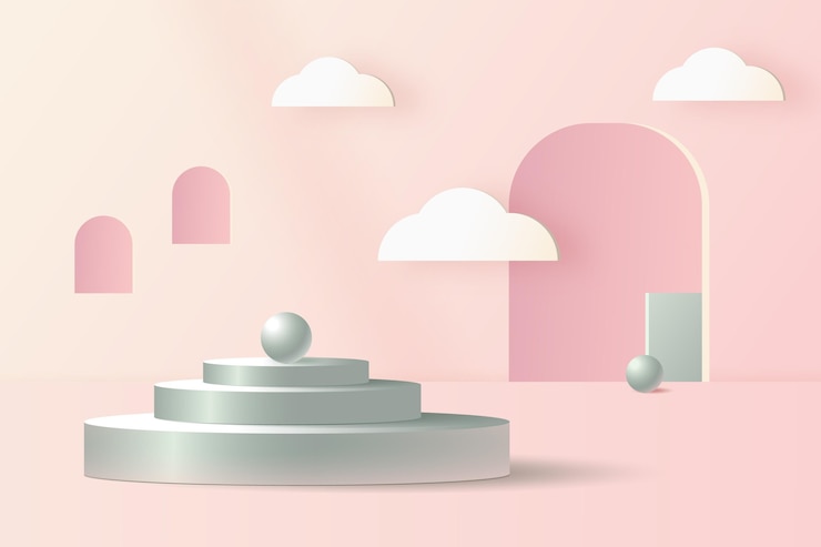Free Vector 3d abstract scene background