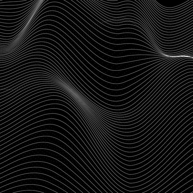 3D abstract wave pattern background vector