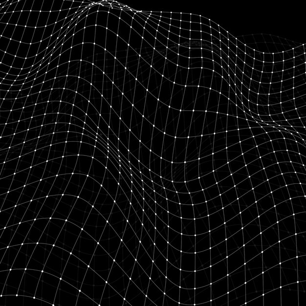 3D抽象的な波パターン背景ベクトル
