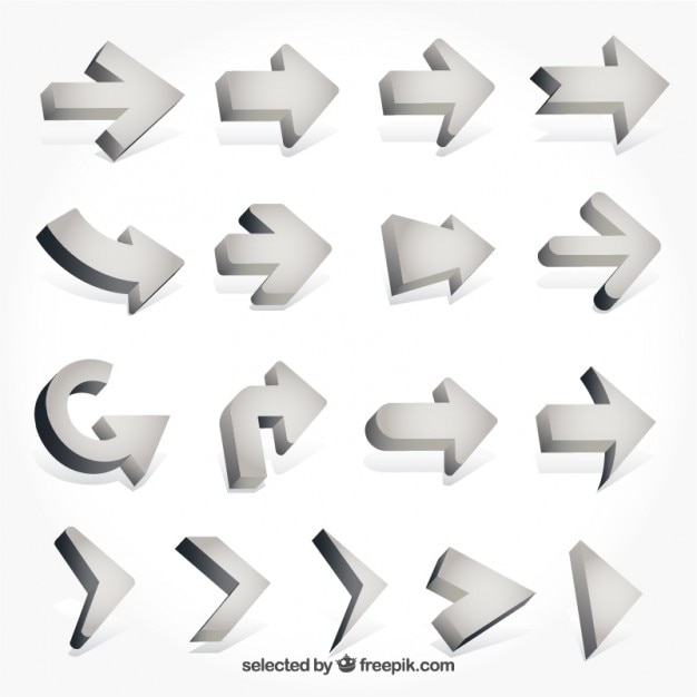 Free vector 3d arrows collection