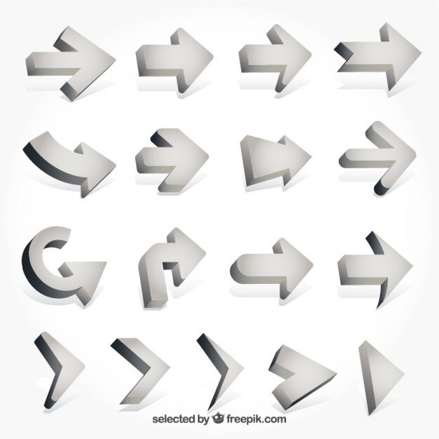 Free Vector 3d arrows collection