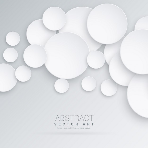 3d background with white circles