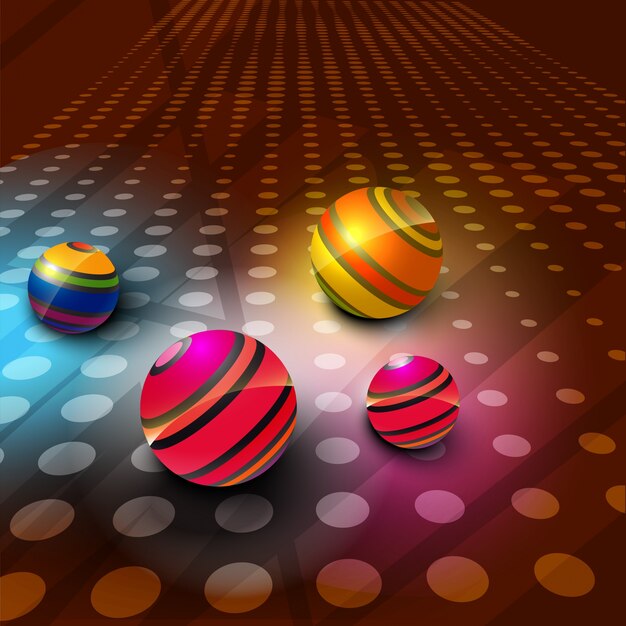 3d balls background