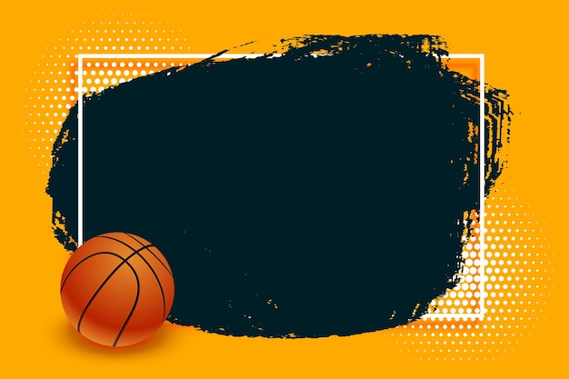 Free vector 3d basketball championship sporty background with text space vector