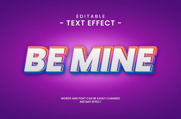 3d be mine text effect