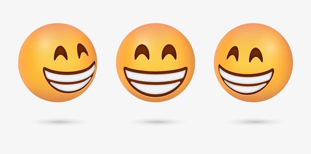 喜びの涙や面白いlol感情で泣いている絵文字の顔を笑う 3dキャラクター プレミアムベクター
