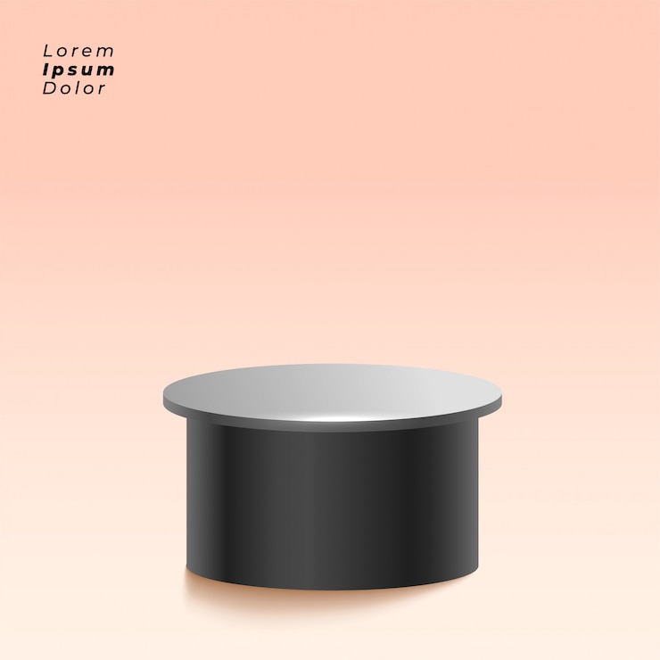 Free Vector 3d black display stand background