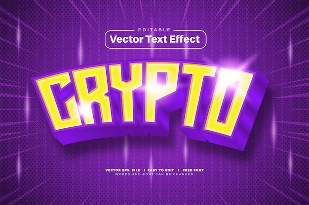 3D Bold Crypto Text Effect