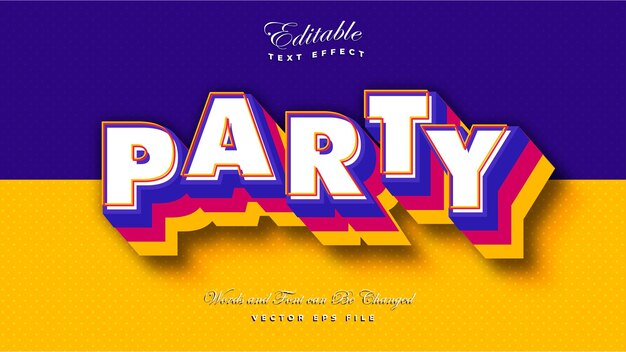 3D Bold Party Text Effect
