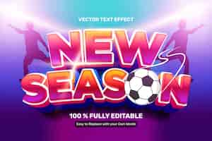 Free vector 3d bold sport season text effect