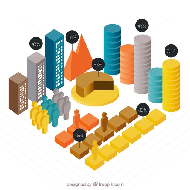 3D business infography 