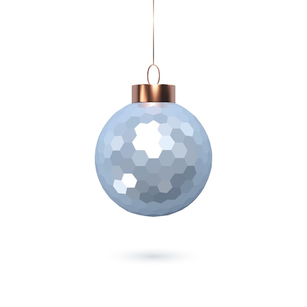 3d christmas glossy blue ball