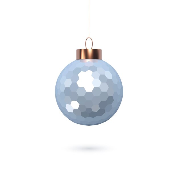 3d Christmas glossy blue ball