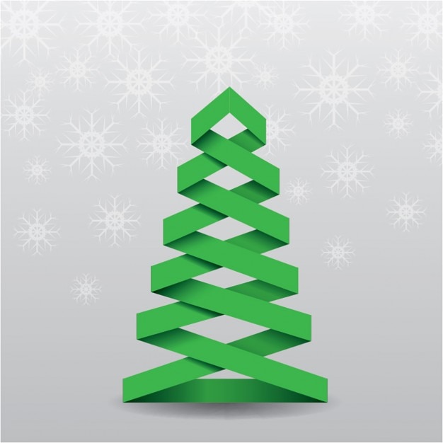 Free vector 3d christmas tree on a gray background