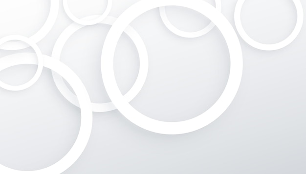 Vettore gratuito i cerchi 3d modellano lo sfondo delle linee bianche