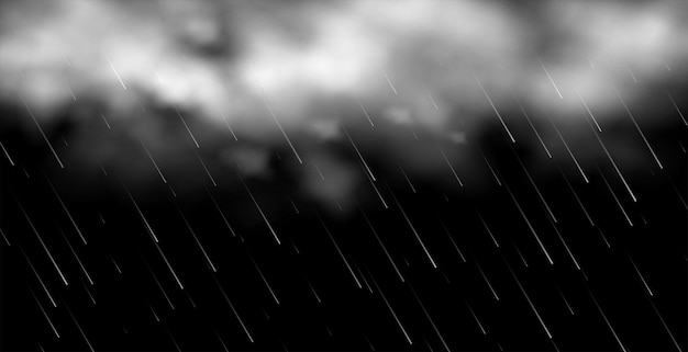 Free vector 3d clouds with rainfall background