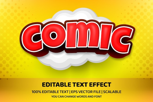 3d comic text style effect