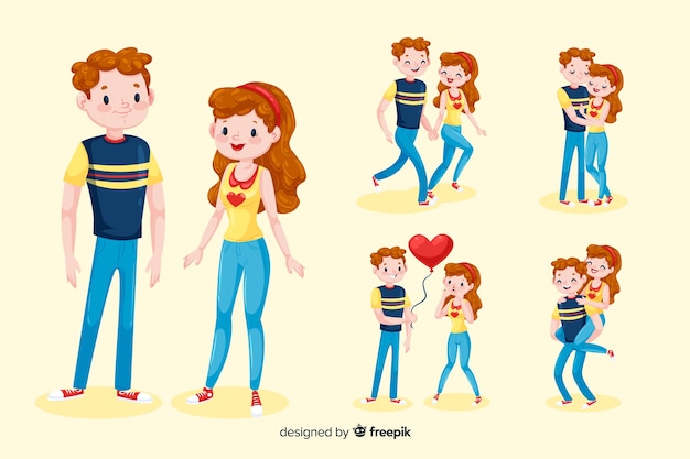 3d couples characters