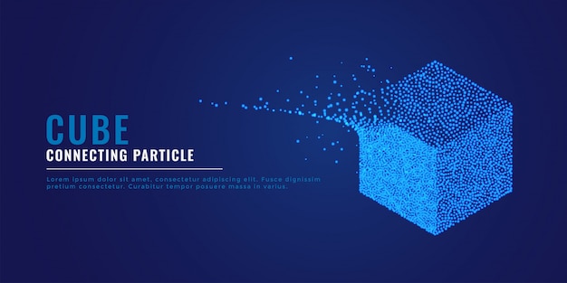 3d система частиц кубической частицы