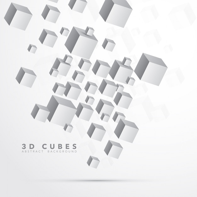 3D Cubes Abstract Background