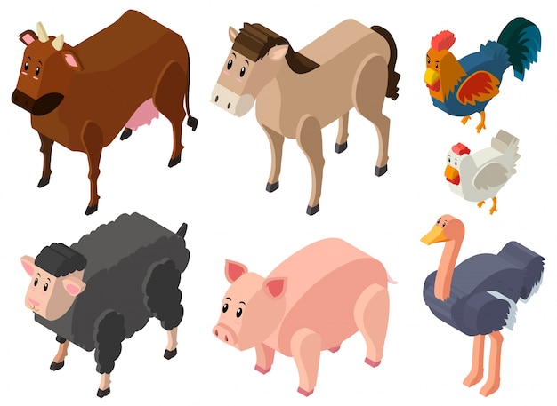 3d design for farm animals