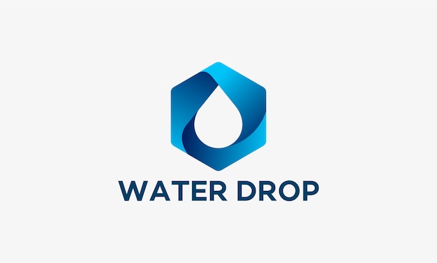 3d design water drop logo template, illustration