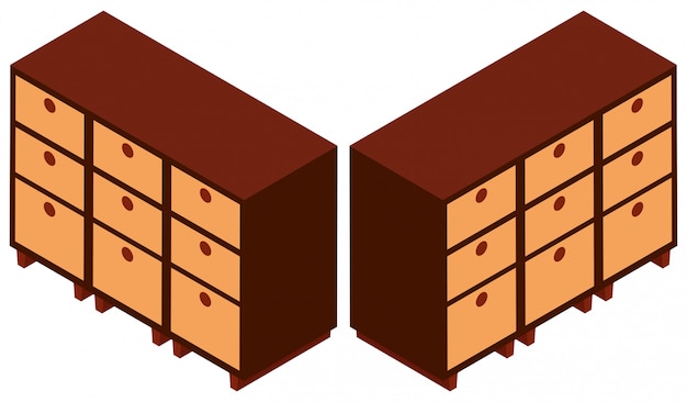 Free vector 3d design for wooden cabinets