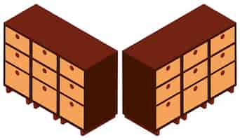 Free vector 3d design for wooden cabinets