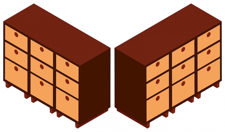 무료 Vector 나무 캐비닛 용 3d 디자인