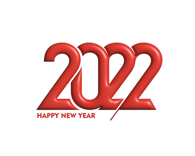 3D Effect Happy New Year 2022 Text Typography Design Patter, Vector illustration.