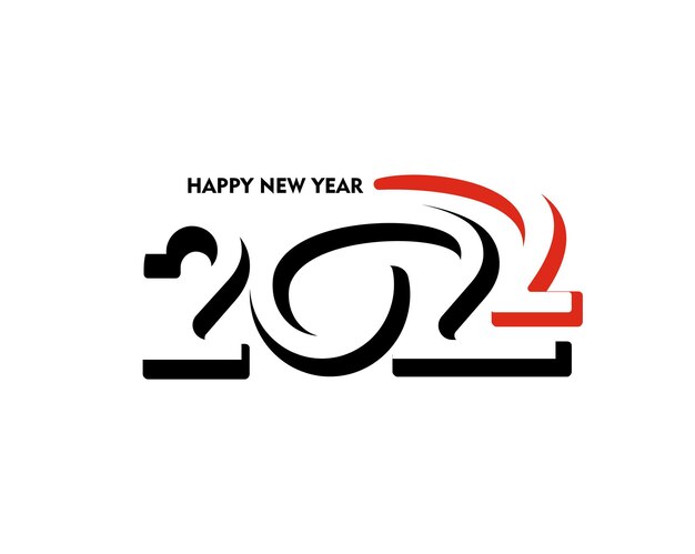 3D Effect Happy New Year 2022 Text Typography Design Patter, Vector illustration.