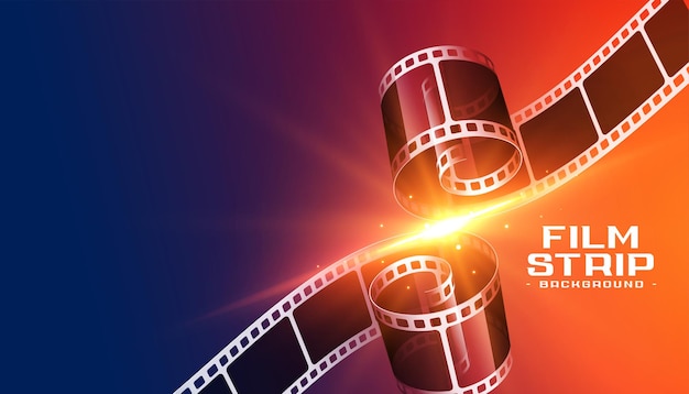 Free vector 3d film strip cinema background