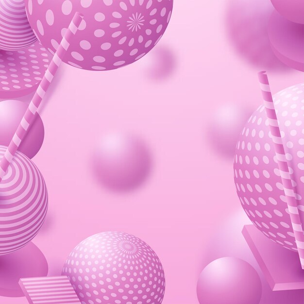 3D流れる球。色とりどりの泡やボールクラスターのベクトルの抽象的なイラスト。現代の流行のコンセプト。ダイナミックな装飾要素。未来的なポスターやカバーデザイン