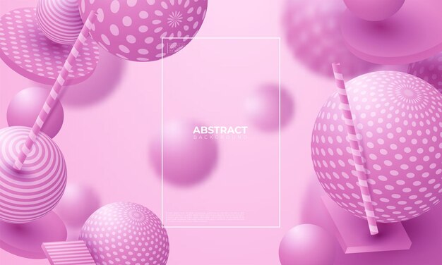3D流れる球。色とりどりの泡やボールクラスターのベクトルの抽象的なイラスト。現代の流行のコンセプト。ダイナミックな装飾要素。未来的なポスターやカバーデザイン