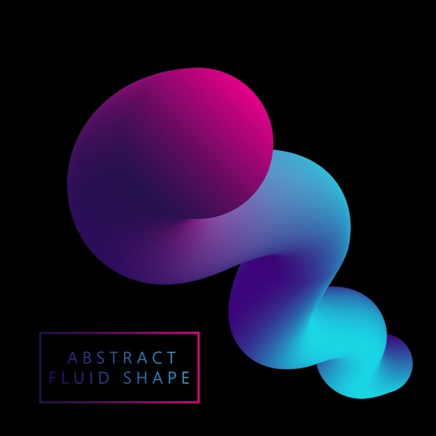 Free vector 3d fluid like shape